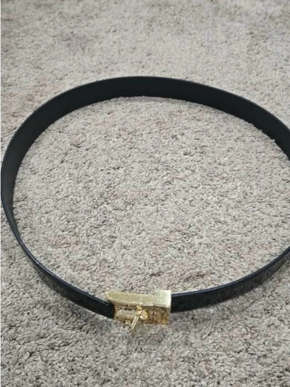 Saint Laurent Black Leather belt with receipt